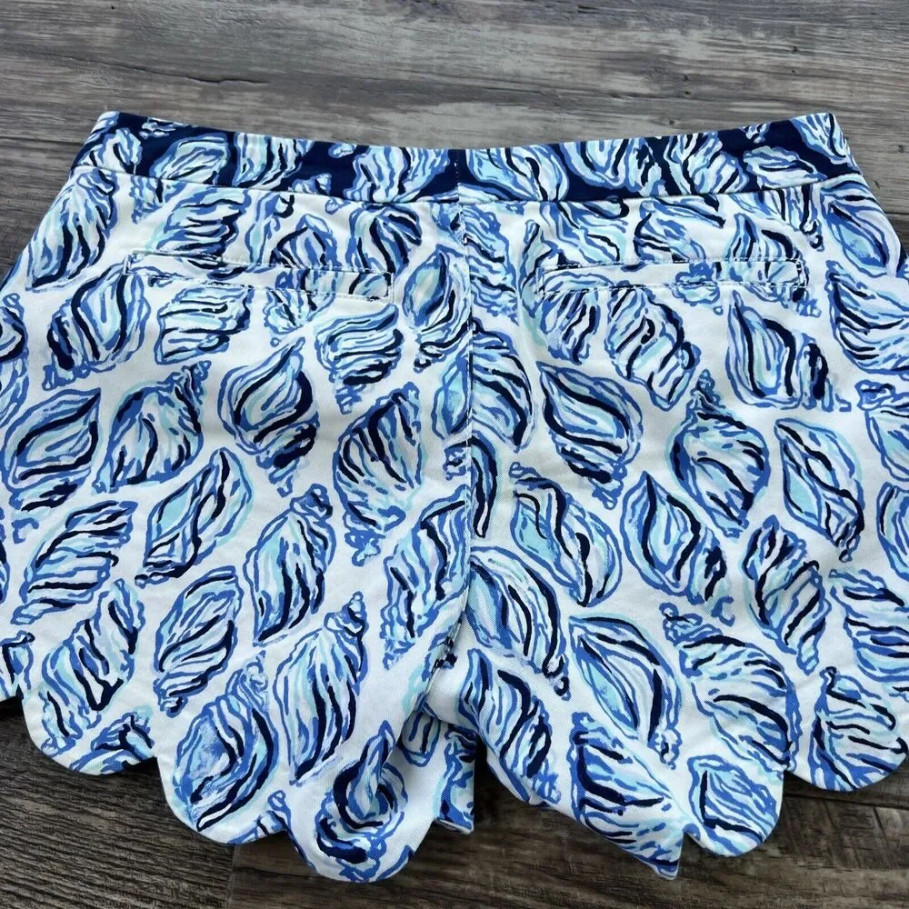 LILLY PULITZER Blue Seashell Buttercup Shorts 5
